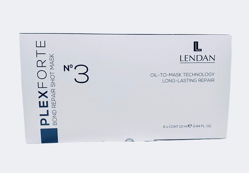 Lendan PlexForte NÂº3 Bond Repair Shot Mask â€“ Professional Instant Hair Repair Treatment, 6 Ã— 13 ml Vials - Image 2
